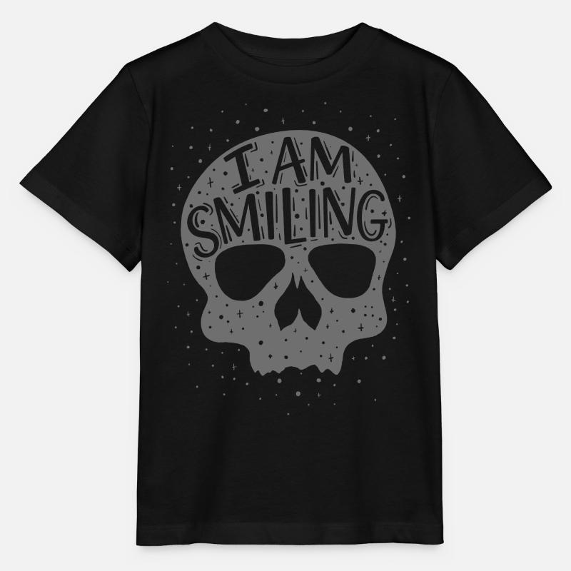 Je souris gris gothique - T-shirt bio MINI CREATOR Stanley/Stella Enfant - noir
