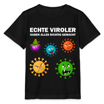 Tirol Virus, Ischgl, Superspreader Corona Mutation - Stanley/Stella Kinder T-Shirt MINI CREATOR  - Schwarz - Vorne - Mikhail (115cm)