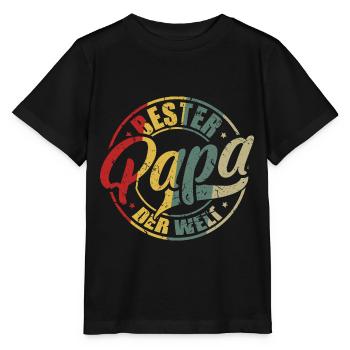 Bester Papa Der Welt Bester Papa - Stanley/Stella Kinder T-Shirt MINI CREATOR  - Schwarz - Vorne - Mikhail (115cm)