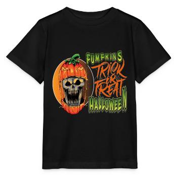 Pumpkins halloween trick or treat - T-shirt bio MINI CREATOR Stanley/Stella Enfant - noir - Devant - Mikhail (115cm)
