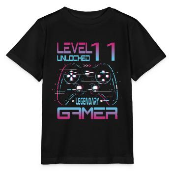 11th Birthday Level 11 Complete Retro Boys Game - Stanley/Stella MINI CREATOR Kids’ T-Shirt - black - Front - Mikhail (115cm)