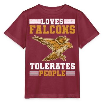 Fauconnerie - T-shirt bio MINI CREATOR Stanley/Stella Enfant - bordeaux - Devant - Kain (125cm)