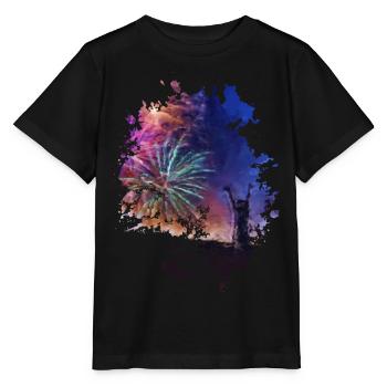 Feuerwerk - Stanley/Stella Kinder T-Shirt MINI CREATOR  - Schwarz - Vorne - Mikhail (115cm)
