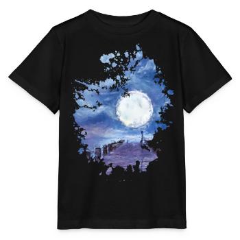 Mond - Stanley/Stella Kinder T-Shirt MINI CREATOR  - Schwarz - Vorne - Mikhail (115cm)