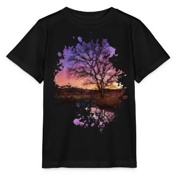 Sonnenuntergang - Stanley/Stella Kinder T-Shirt MINI CREATOR  - Schwarz - Vorne - Mikhail (115cm)