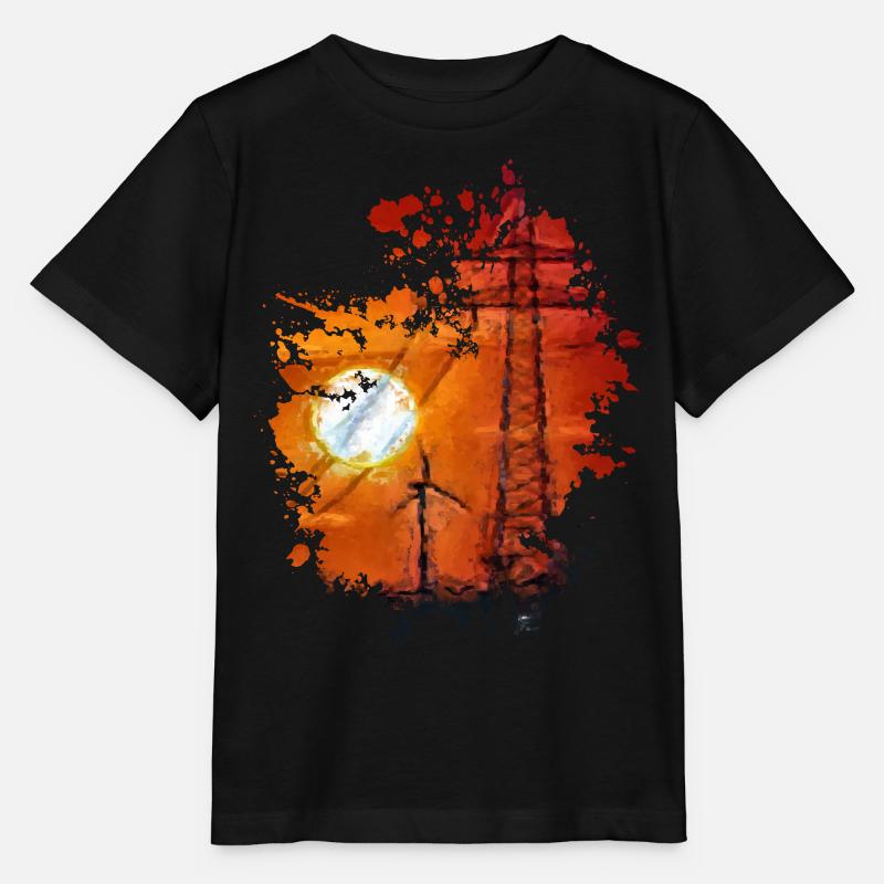 Sonnenuntergang - Stanley/Stella Kinder T-Shirt MINI CREATOR  - Schwarz
