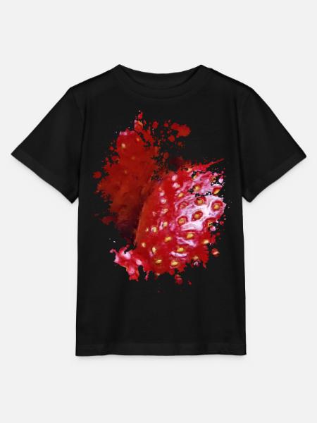 Strawberry - Stanley/Stella Kinder T-Shirt MINI CREATOR - Schwarz