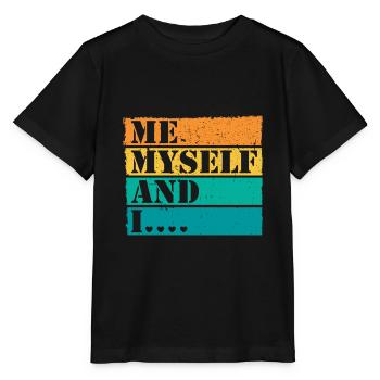 Moi moi-même et moi Retro Quote Statement - T-shirt bio MINI CREATOR Stanley/Stella Enfant - noir - Devant - Mikhail (115cm)