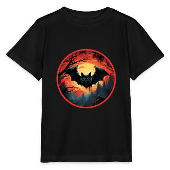 Fledermäuse Fledermaus Flughunde Halloween - Stanley/Stella Kinder T-Shirt MINI CREATOR  - Schwarz - Vorne - Mikhail (115cm)