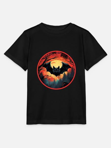 Fledermäuse Fledermaus Flughunde Halloween - Stanley/Stella Kinder T-Shirt MINI CREATOR - Schwarz