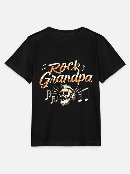 Rock Grandpa Alt Rocker Opa Musikliebhaber - Stanley/Stella Kinder T-Shirt MINI CREATOR - Schwarz