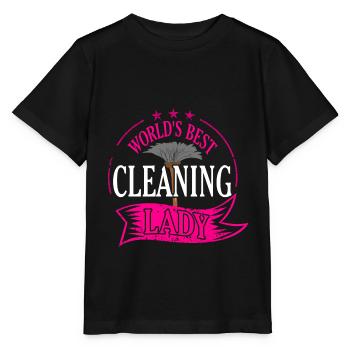 Femme de ménage - T-shirt bio MINI CREATOR Stanley/Stella Enfant - noir - Devant - Mikhail (115cm)