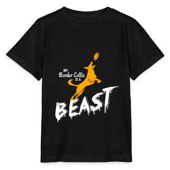 Border Collie - Stanley/Stella Kinder T-Shirt MINI CREATOR  - Schwarz - Vorne - Mikhail (115cm)