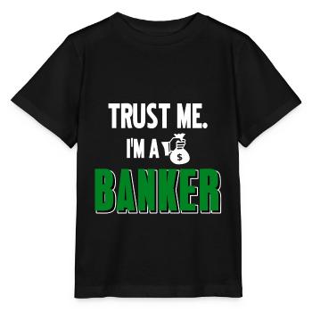 Banker Geschenk - Stanley/Stella Kinder T-Shirt MINI CREATOR  - Schwarz - Vorne - Mikhail (115cm)