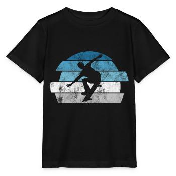 Skateboarder Skateboard Skater Skate Skateing - Stanley/Stella MINI CREATOR Kids’ T-Shirt - black - Front - Mikhail (115cm)