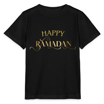 Joyeux Ramadan Doré - T-shirt bio MINI CREATOR Stanley/Stella Enfant - noir - Devant - Mikhail (115cm)