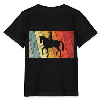 Dressage Cavalier de dressage Cheval d’équitation - T-shirt bio MINI CREATOR Stanley/Stella Enfant - noir - Devant - Mikhail (115cm)