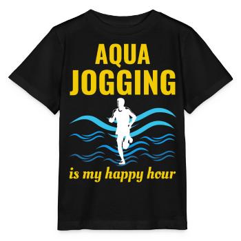 Deep Water Aqua jogging Pool Running Fitness - T-shirt bio MINI CREATOR Stanley/Stella Enfant - noir - Devant - Mikhail (115cm)