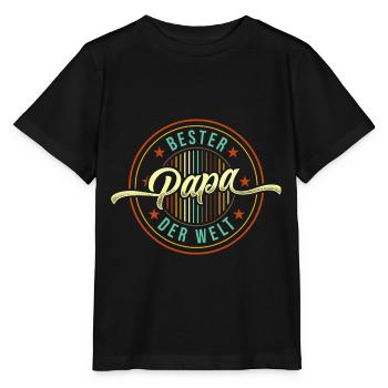 Bester Papa Der Welt Bester Papa - Stanley/Stella Kinder T-Shirt MINI CREATOR  - Schwarz - Vorne - Mikhail (115cm)