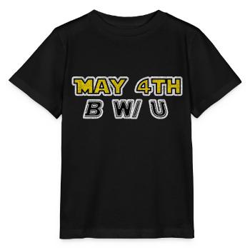 may 4th be with you gelb grunge - Stanley/Stella Kinder T-Shirt MINI CREATOR  - Schwarz - Vorne - Mikhail (115cm)