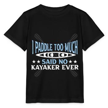 Kajak Boot Kanu Paddelboot Doppelpaddel - Stanley/Stella Kinder T-Shirt MINI CREATOR  - Schwarz - Vorne - Mikhail (115cm)