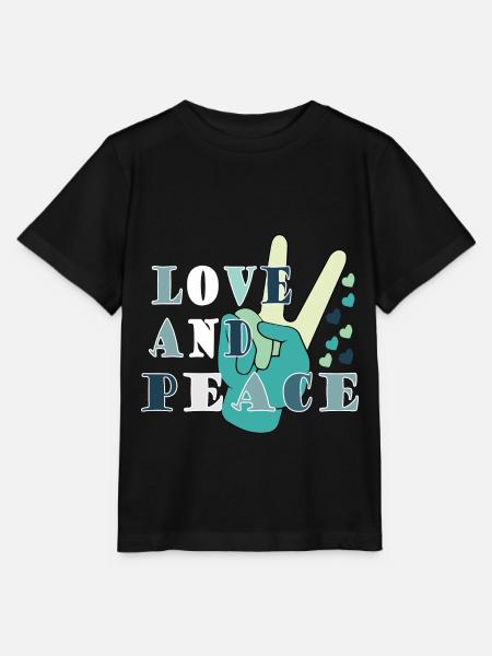 Love Peace Frieden Harmonie - Stanley/Stella Kinder T-Shirt MINI CREATOR - Schwarz