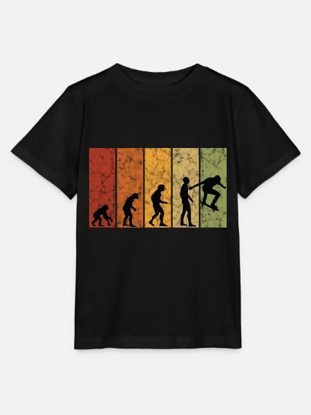 Skateboarder Skateboard Skater Skate Evolution - Stanley/Stella Kinder T-Shirt MINI CREATOR - Schwarz