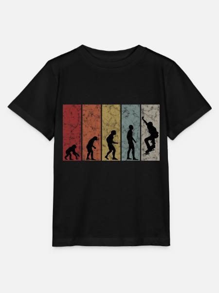 Evolution Skateboarder Skateboard Skater Skate - T-shirt bio MINI CREATOR Stanley/Stella Enfant - noir
