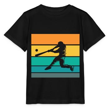 Joueur de baseball Baseball Batteur de batte de baseball - T-shirt bio MINI CREATOR Stanley/Stella Enfant - noir - Devant - Mikhail (115cm)