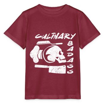 Cook -starred chef Gastro Restaurant - Stanley/Stella MINI CREATOR Kids’ T-Shirt - burgundy - Front - Kain (125cm)