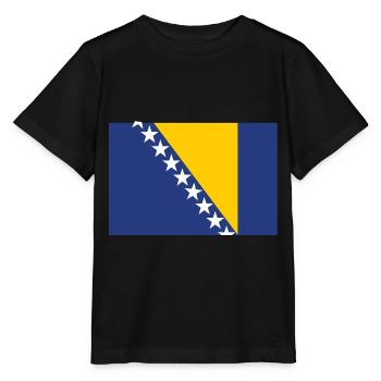 Bosnien und Herzegowina Flagge Wappen - Stanley/Stella Kinder T-Shirt MINI CREATOR  - Schwarz - Vorne - Mikhail (115cm)