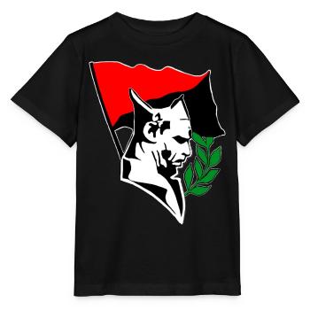 Durruti - Anarchy Flag - Stanley/Stella Kinder T-Shirt MINI CREATOR  - Schwarz - Vorne - Mikhail (115cm)