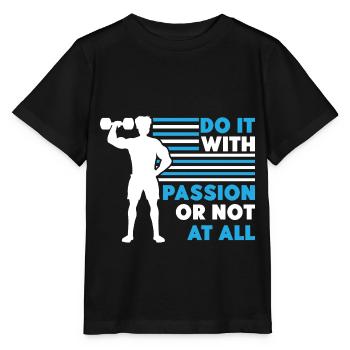 Musculation Musculation Fitness Renforcement musculaire - T-shirt bio MINI CREATOR Stanley/Stella Enfant - noir - Devant - Mikhail (115cm)
