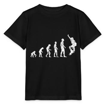 Evolution Skateboarder Skateboard Skater Skate - Stanley/Stella MINI CREATOR Kids’ T-Shirt - black - Front - Mikhail (115cm)