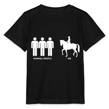 Dressage Cavalier de dressage Cheval d’équitation - T-shirt bio MINI CREATOR Stanley/Stella Enfant - noir - Devant - Mikhail (115cm)