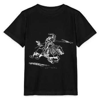 Chevalier Moyen Âge armure ordonneur épée - T-shirt bio MINI CREATOR Stanley/Stella Enfant - noir - Devant - Mikhail (115cm)