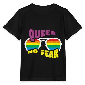 Gay Homosexuell Schwul Lespisch LGBT - Stanley/Stella Kinder T-Shirt MINI CREATOR  - Schwarz - Vorne - Mikhail (115cm)