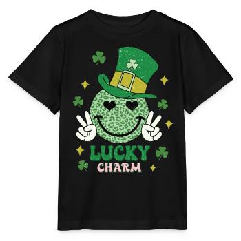 St. Patrick's Day Lucky for Kids - Stanley/Stella MINI CREATOR Kids’ T-Shirt - black - Front - Mikhail (115cm)