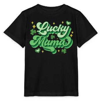 St. Patrick's Day Happy Mom - Stanley/Stella MINI CREATOR Kids’ T-Shirt - black - Front - Mikhail (115cm)