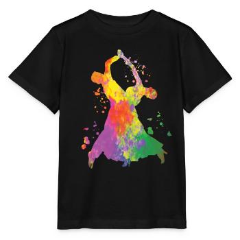 Danse de salon Slow Fox Quickstep - T-shirt bio MINI CREATOR Stanley/Stella Enfant - noir - Devant - Mikhail (115cm)