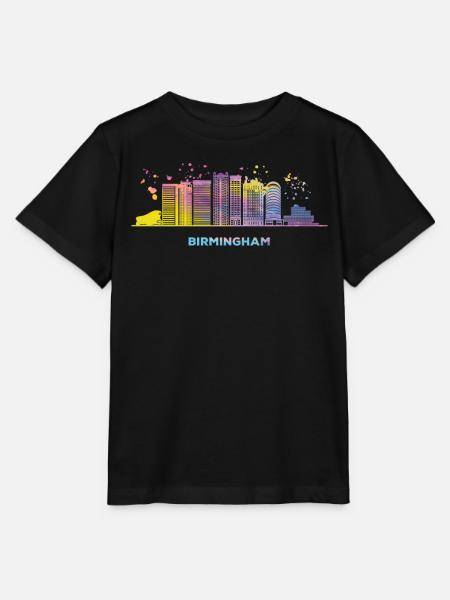 Birminghamer Skyline Birmingham - Stanley/Stella Kinder T-Shirt MINI CREATOR  - Schwarz