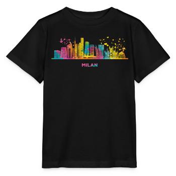 Milan skyline cityscape Milan - Stanley/Stella MINI CREATOR Kids’ T-Shirt - black - Front - Mikhail (115cm)