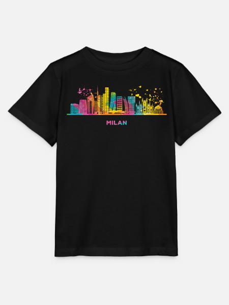 Mailänder Skyline Stadtbild Mailand - Stanley/Stella Kinder T-Shirt MINI CREATOR - Schwarz