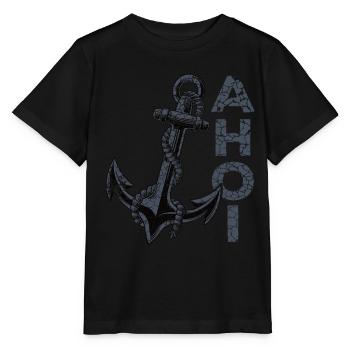 Ahoi Anker Heimat Ostfriesland Ostfriese - Stanley/Stella Kinder T-Shirt MINI CREATOR  - Schwarz - Vorne - Mikhail (115cm)