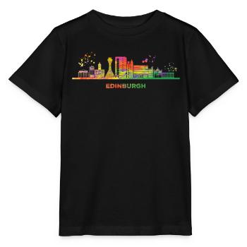 Edinburgher Skyline Stadtbild Edinburgh - Stanley/Stella Kinder T-Shirt MINI CREATOR  - Schwarz - Vorne - Mikhail (115cm)