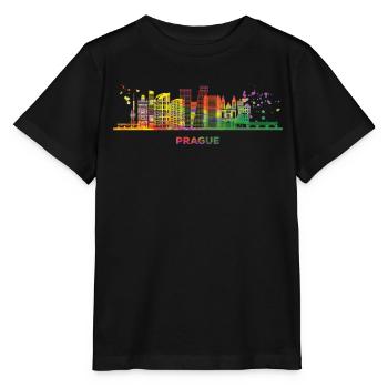 Paysage urbain de Prague - T-shirt bio MINI CREATOR Stanley/Stella Enfant - noir - Devant - Mikhail (115cm)