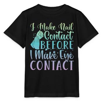 Je fais un contact avec les ongles avant la technologie des ongles - T-shirt bio MINI CREATOR Stanley/Stella Enfant - noir - Devant - Mikhail (115cm)