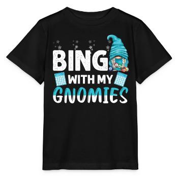 Bingo Mit Meinen Gnomies Lustiges Bingo - Stanley/Stella Kinder T-Shirt MINI CREATOR  - Schwarz - Vorne - Mikhail (115cm)