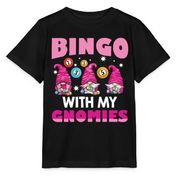 Bingo Mit Meinen Gnomies Lustiges Bingo - Stanley/Stella Kinder T-Shirt MINI CREATOR  - Schwarz - Vorne - Mikhail (115cm)