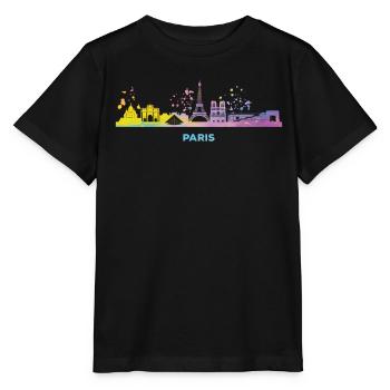 Pariser Skyline Paris - Stanley/Stella Kinder T-Shirt MINI CREATOR  - Schwarz - Vorne - Mikhail (115cm)